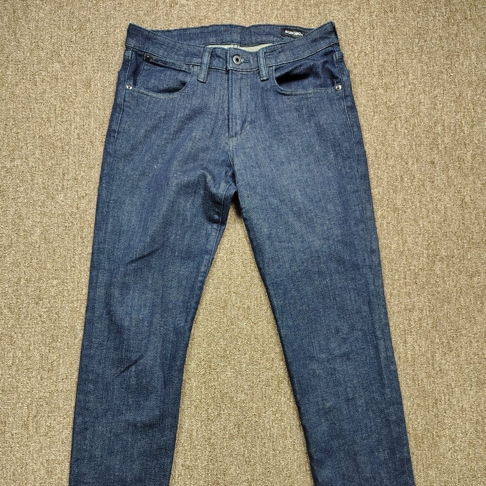 BONOBOS Slim Taper Jeans Men's 30x32 Dark Blue Cotton Blend Stretch Denim